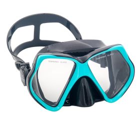 סט משקפת צלילה ושנורקל AquaDive Pro - ירוק